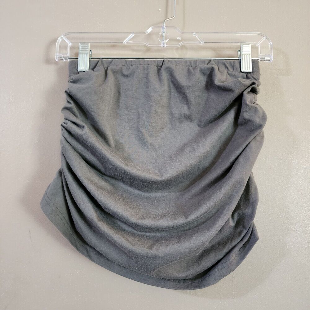 Set of 2 Romwe Womens Strapless Tube Tops Size M S Purple Gray Ruched Sides - Picture 8 of 14